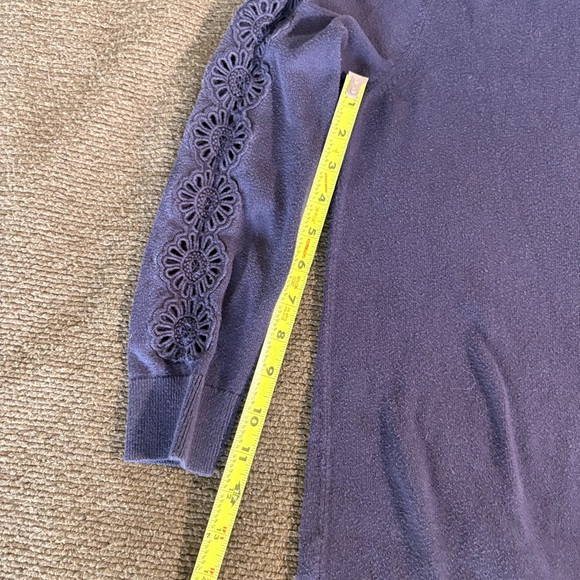 LOFT Eyelet Sleeve Sweater - Picture 5 of 8